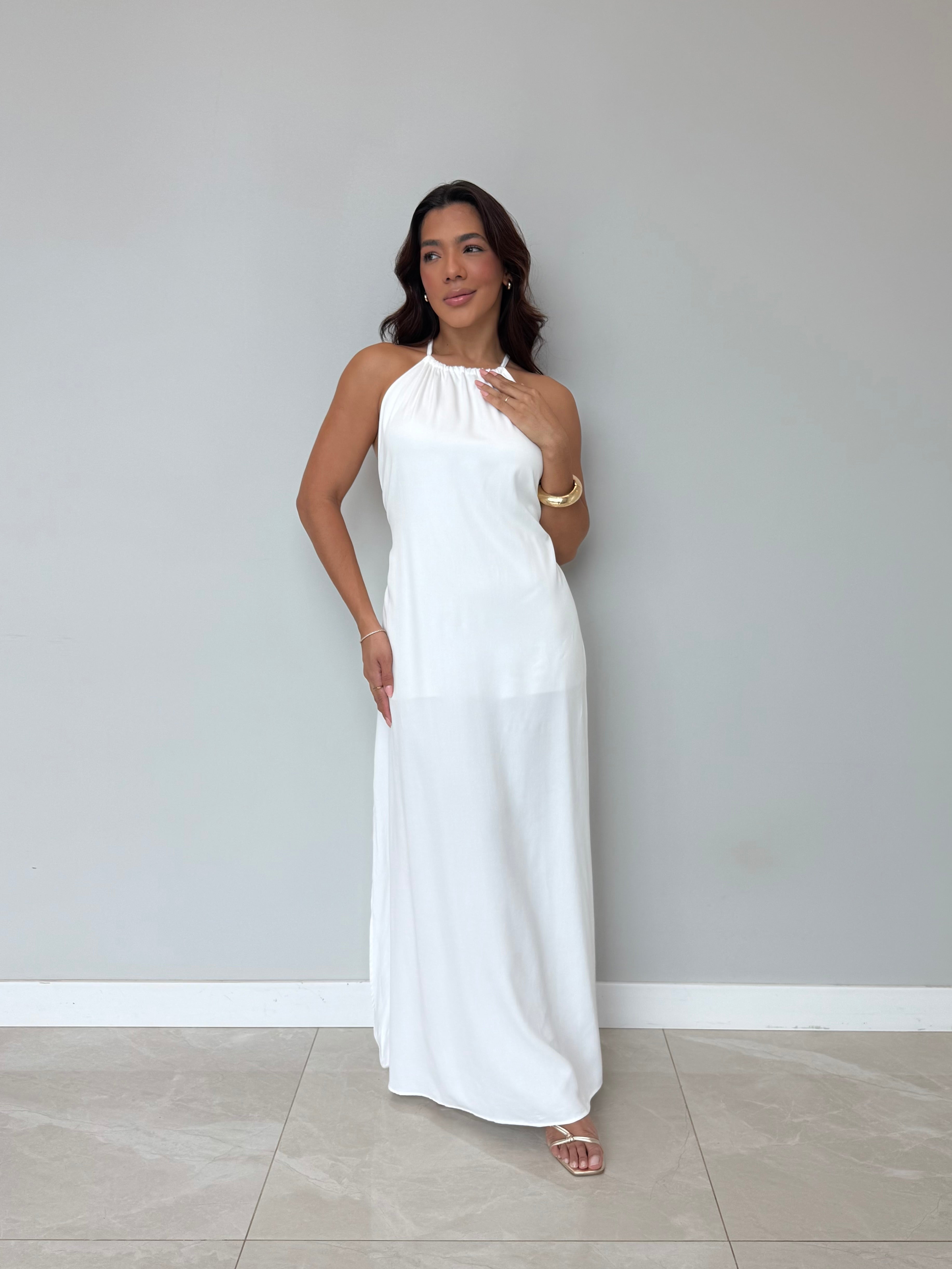 Vestido Longo Frente Única