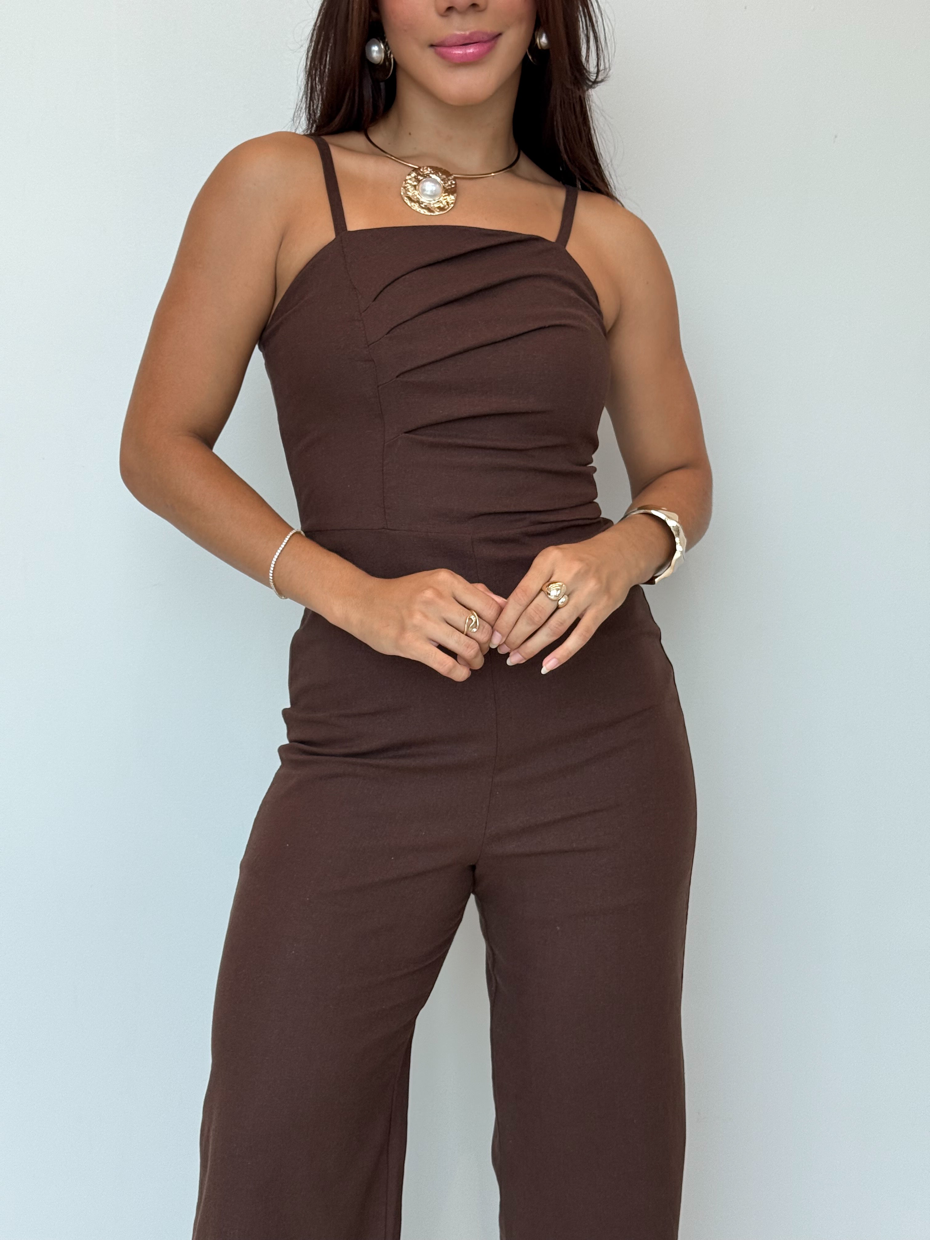 Macacão Longo Linho Olivia