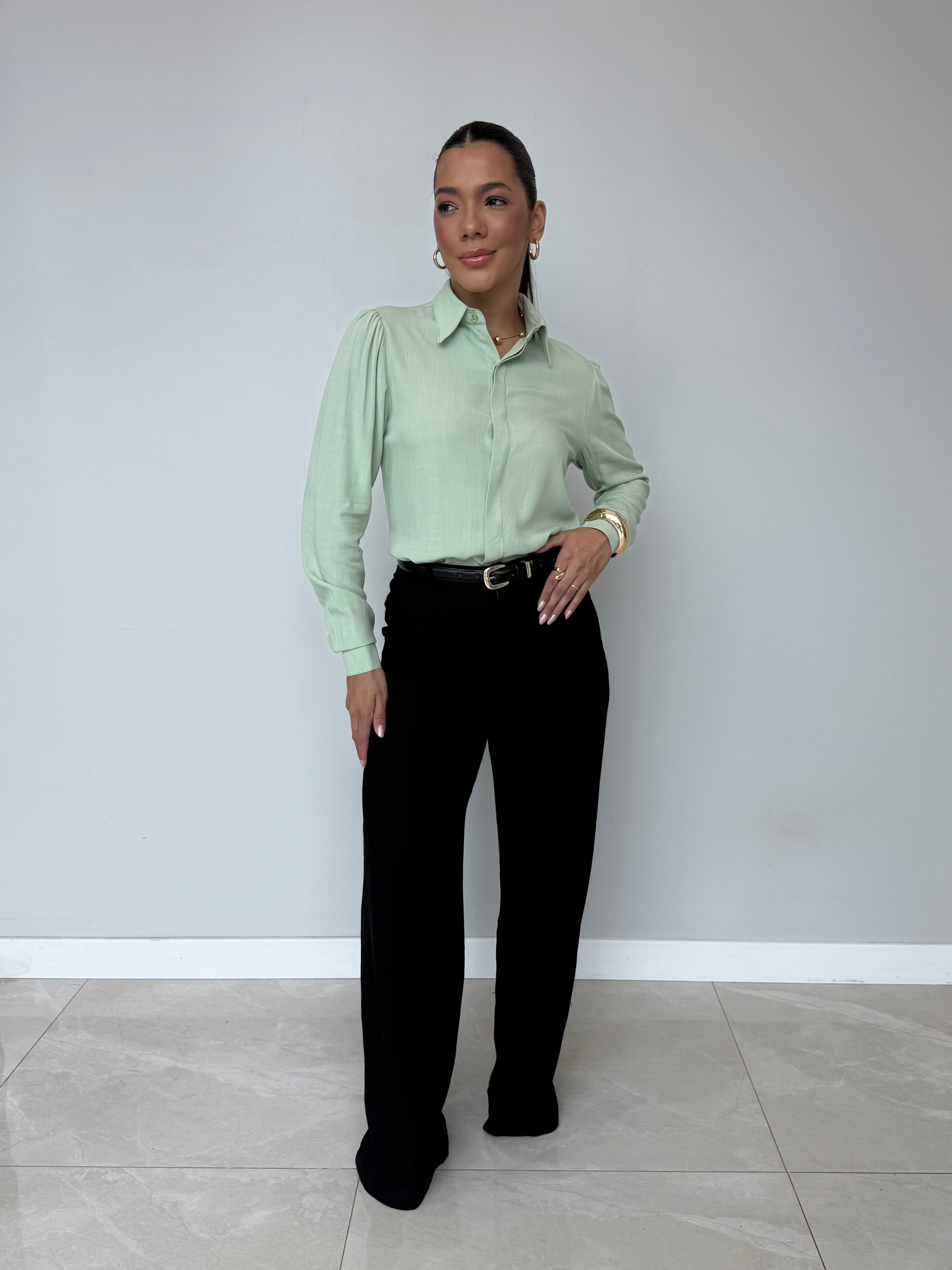 Calça Pantalona Linho Agatha