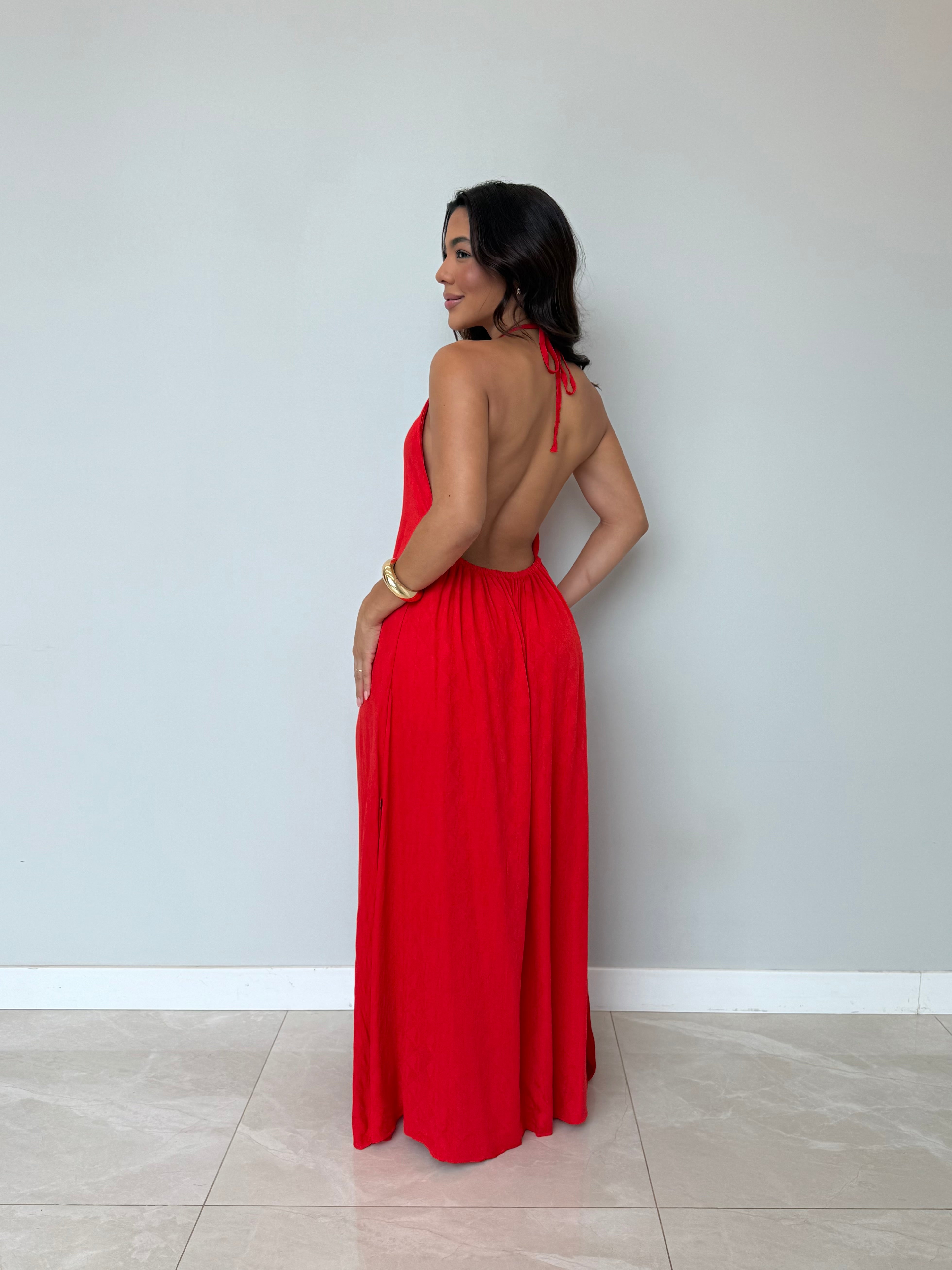 Vestido Longo Frente Única