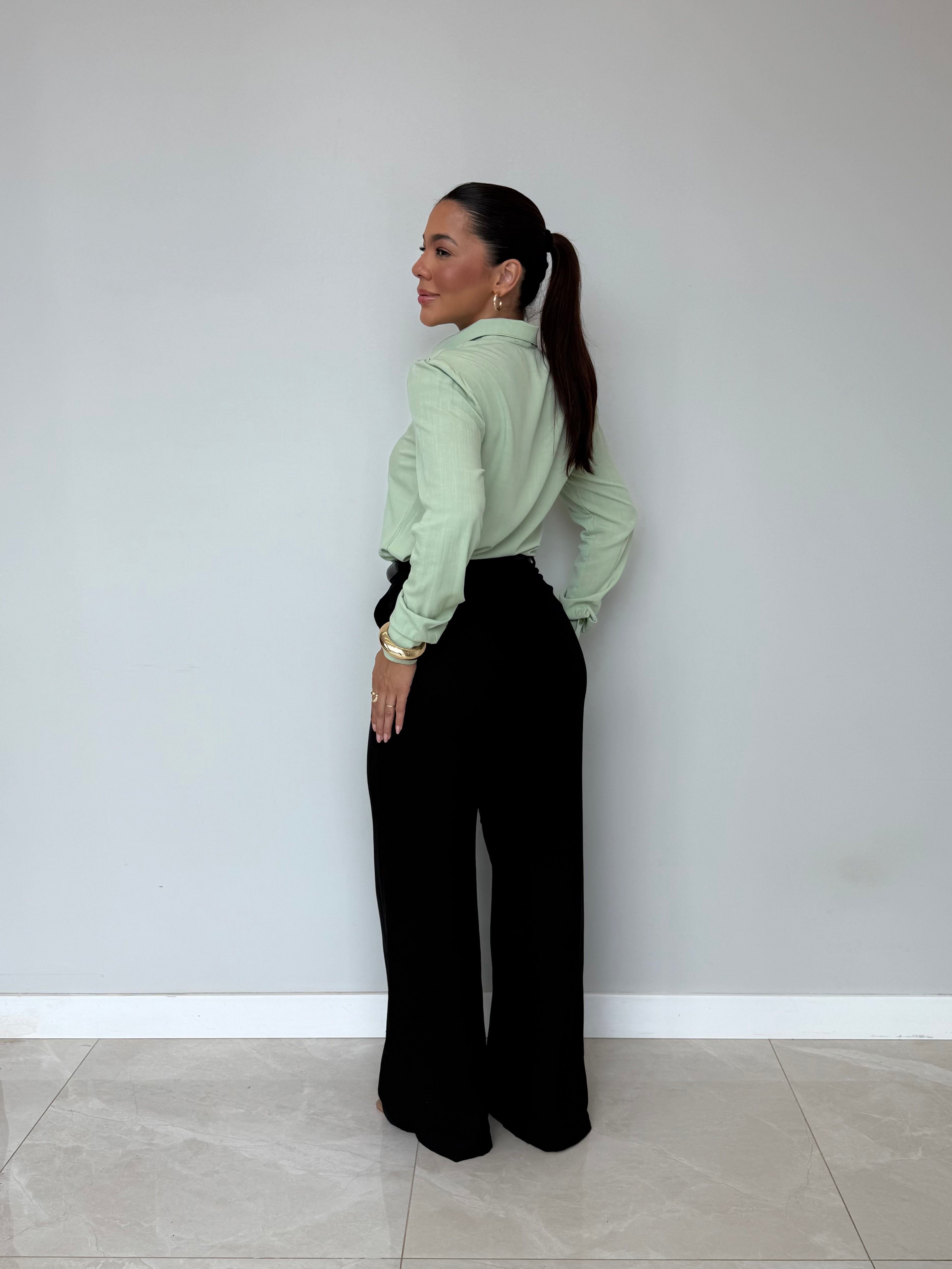 Calça Pantalona Linho Agatha