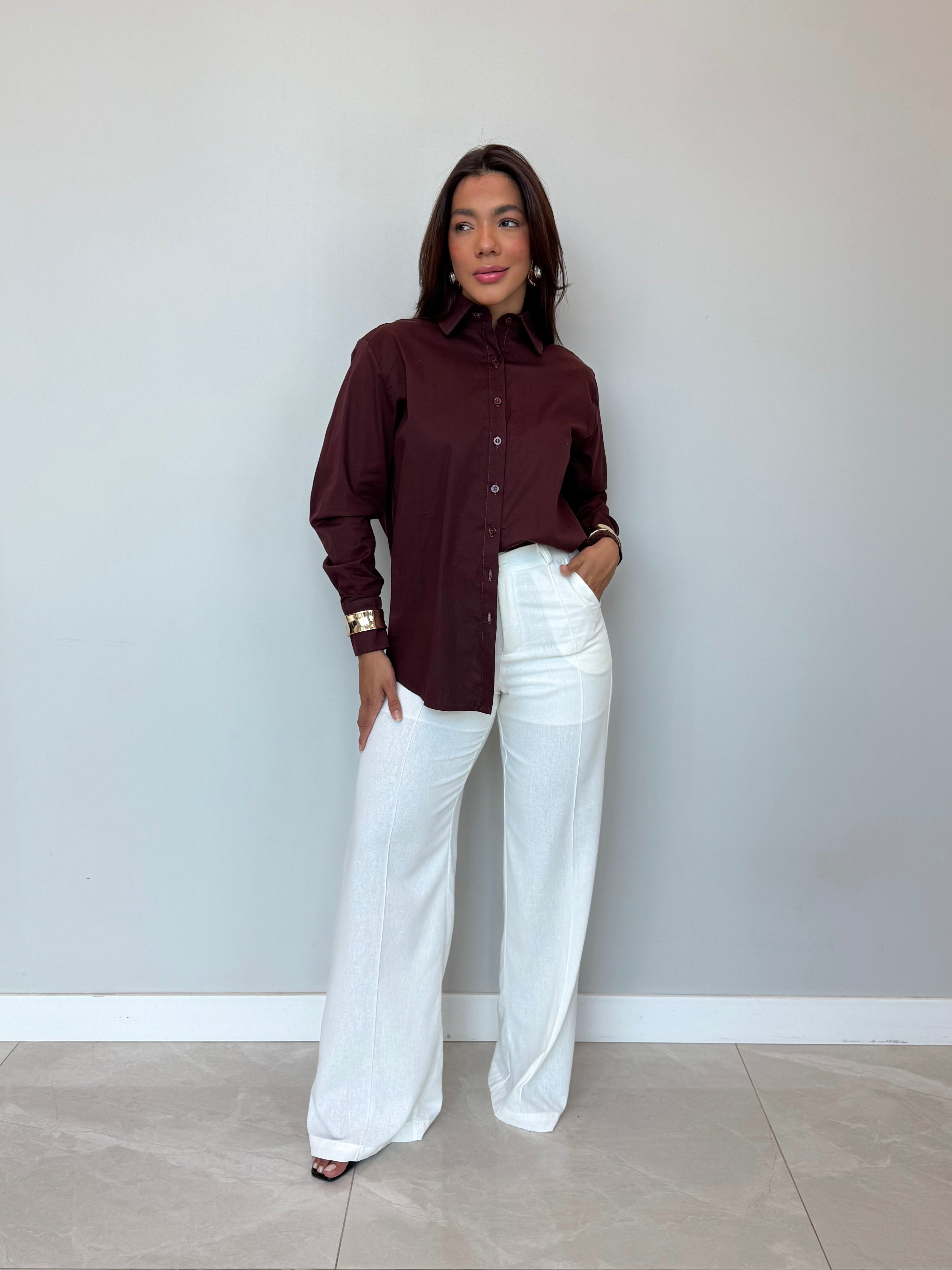 Calça Pantalona Linho Agatha