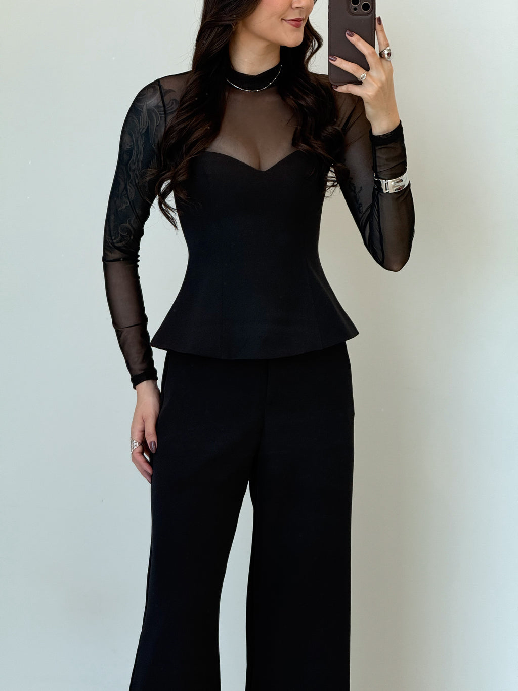 Body Tule Preto