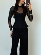 Body Tule Preto