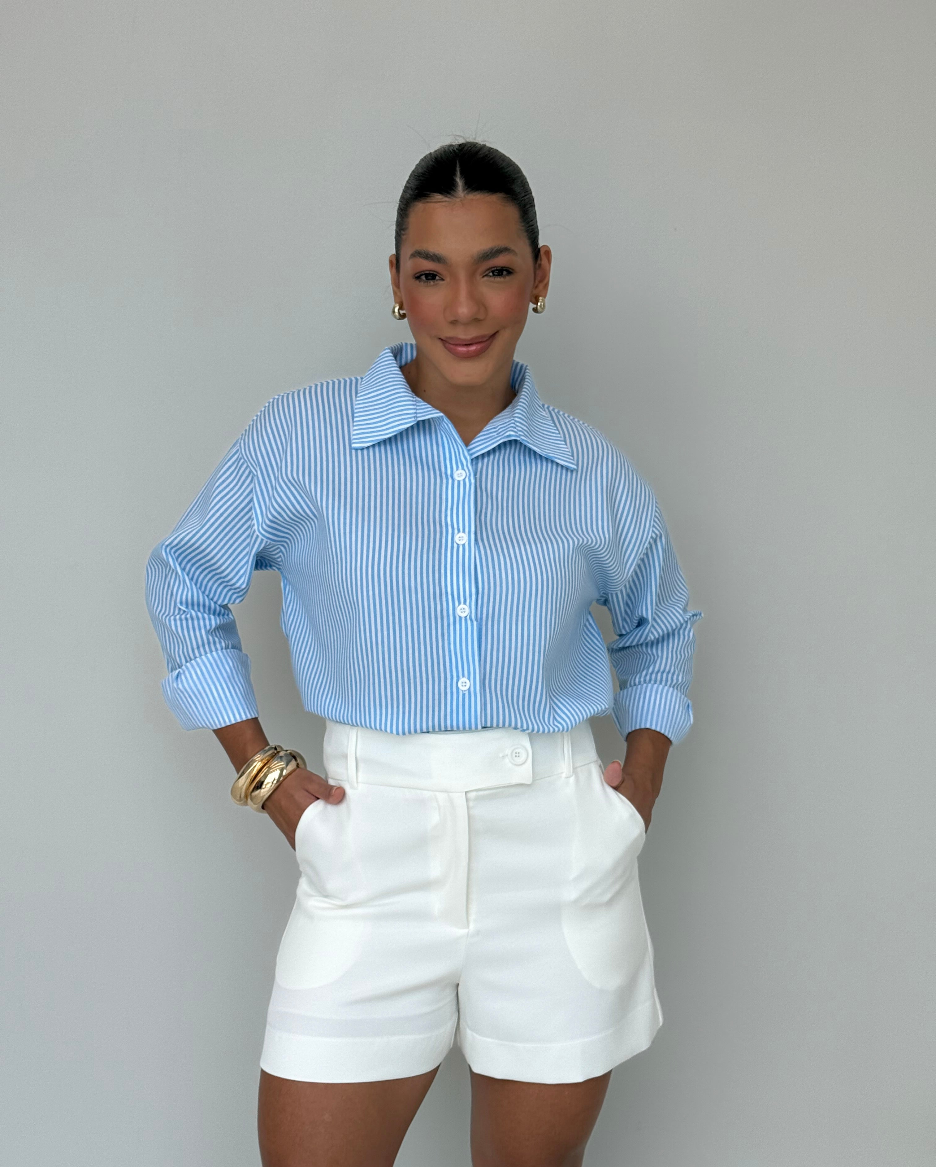 Camisa Tricoline Listras