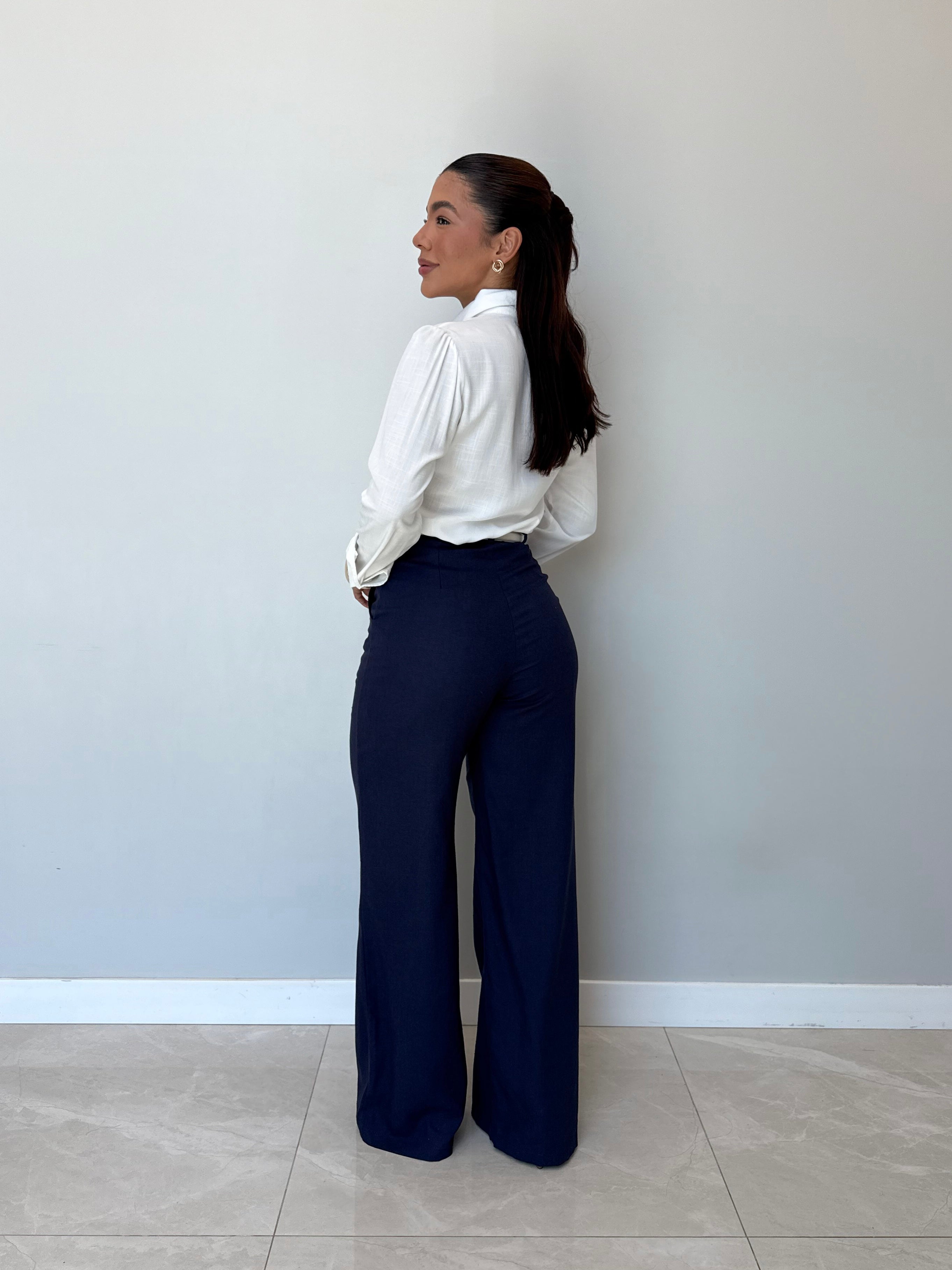 Calça Pantalona Linho Agatha
