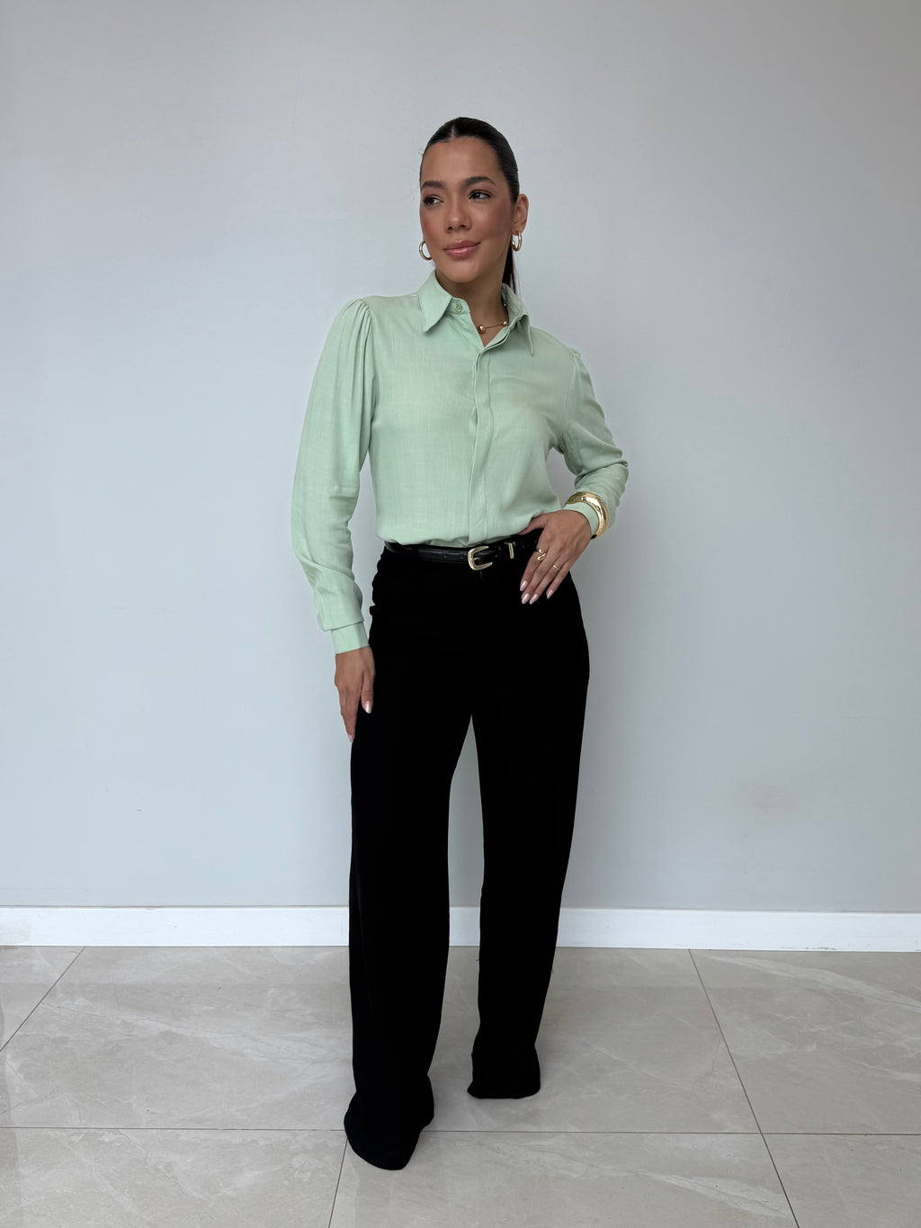 Calça Pantalona Linho Agatha