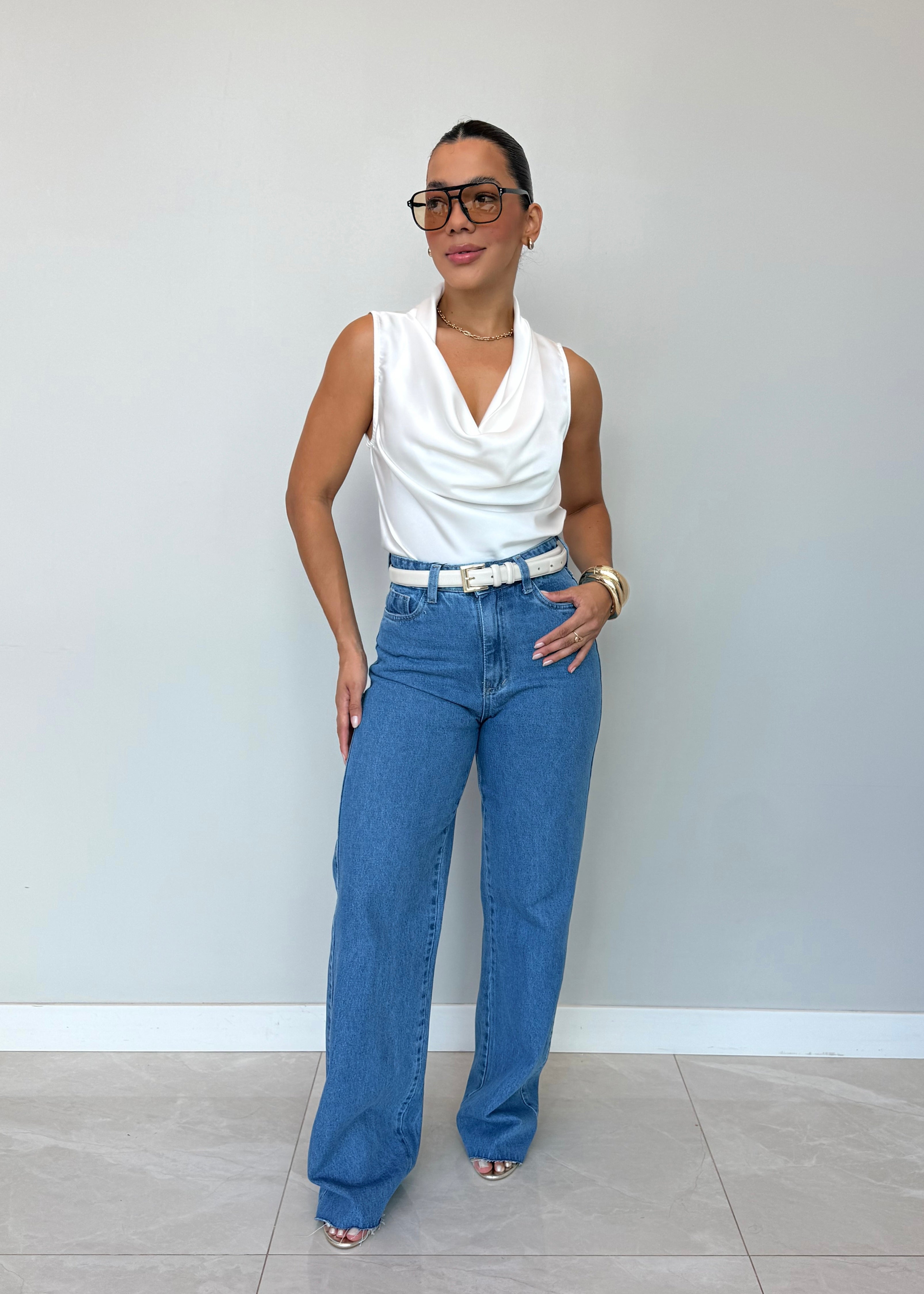 Blusa Cetim Nara