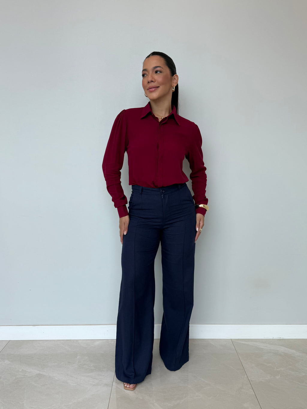 Calça Pantalona Linho Agatha