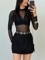 Body Tule Preto