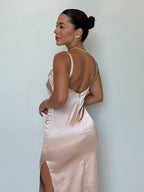 Vestido Midi Acetinado Ester