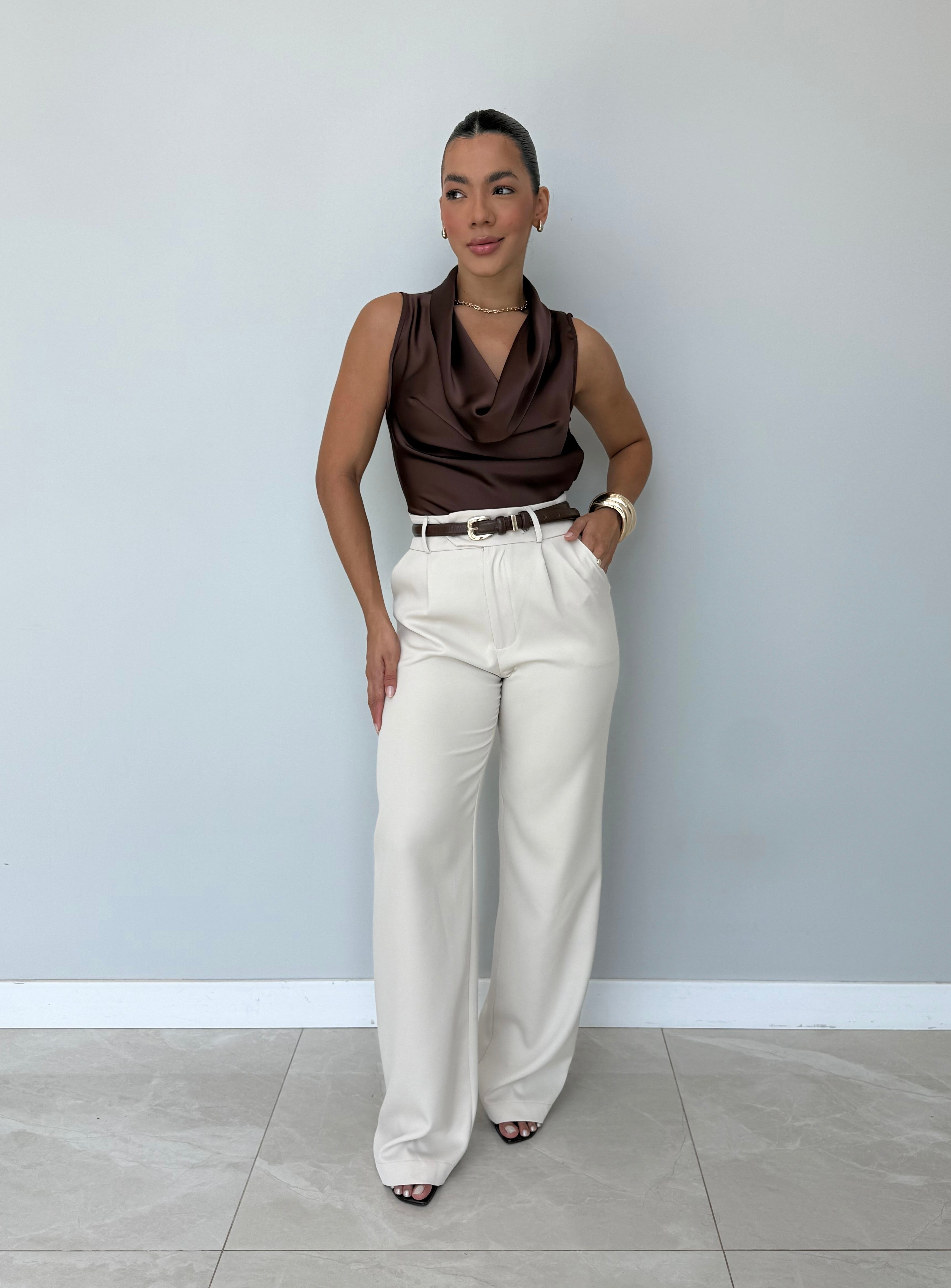 Blusa Cetim Nara
