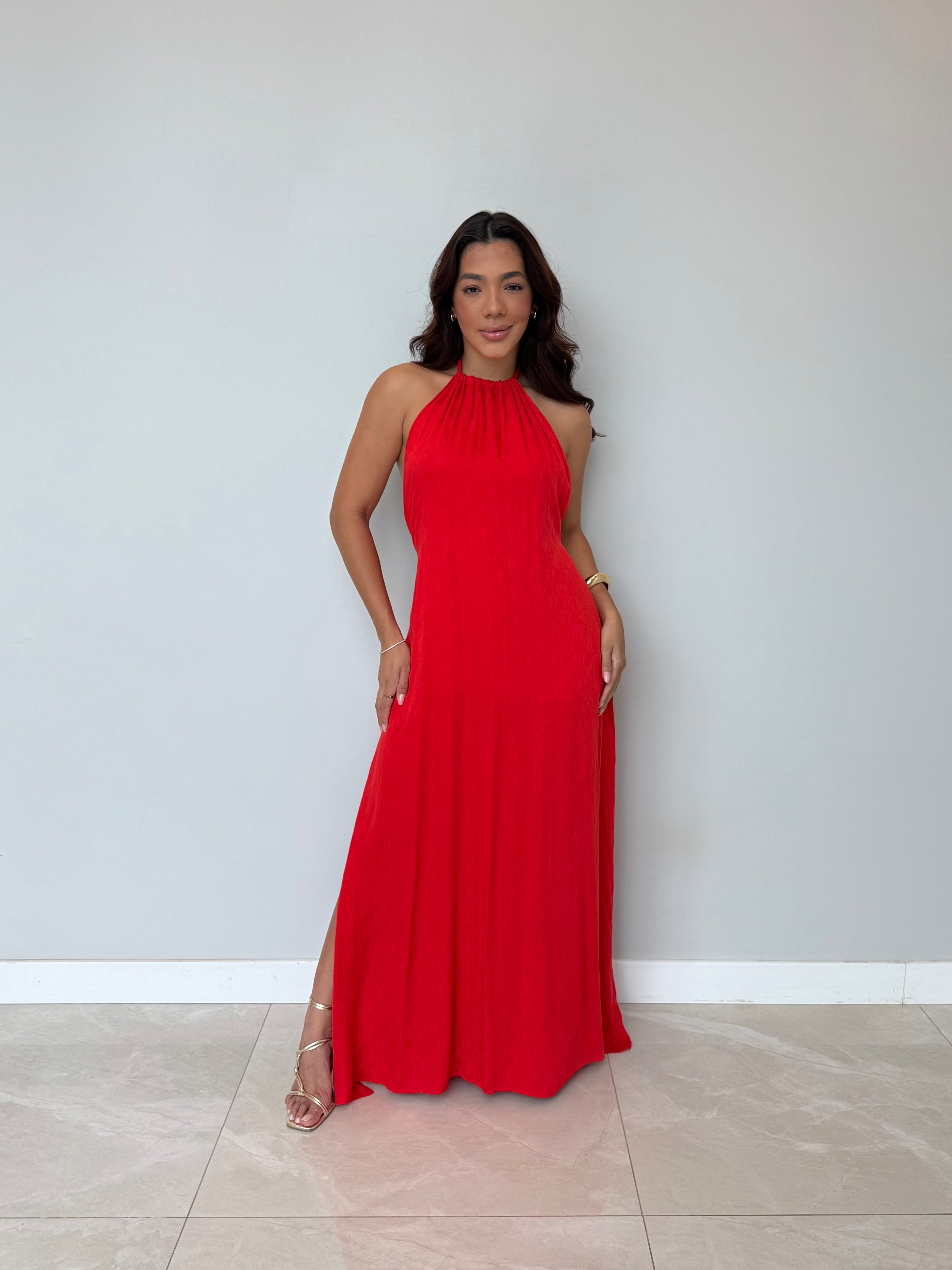 Vestido Longo Frente Única