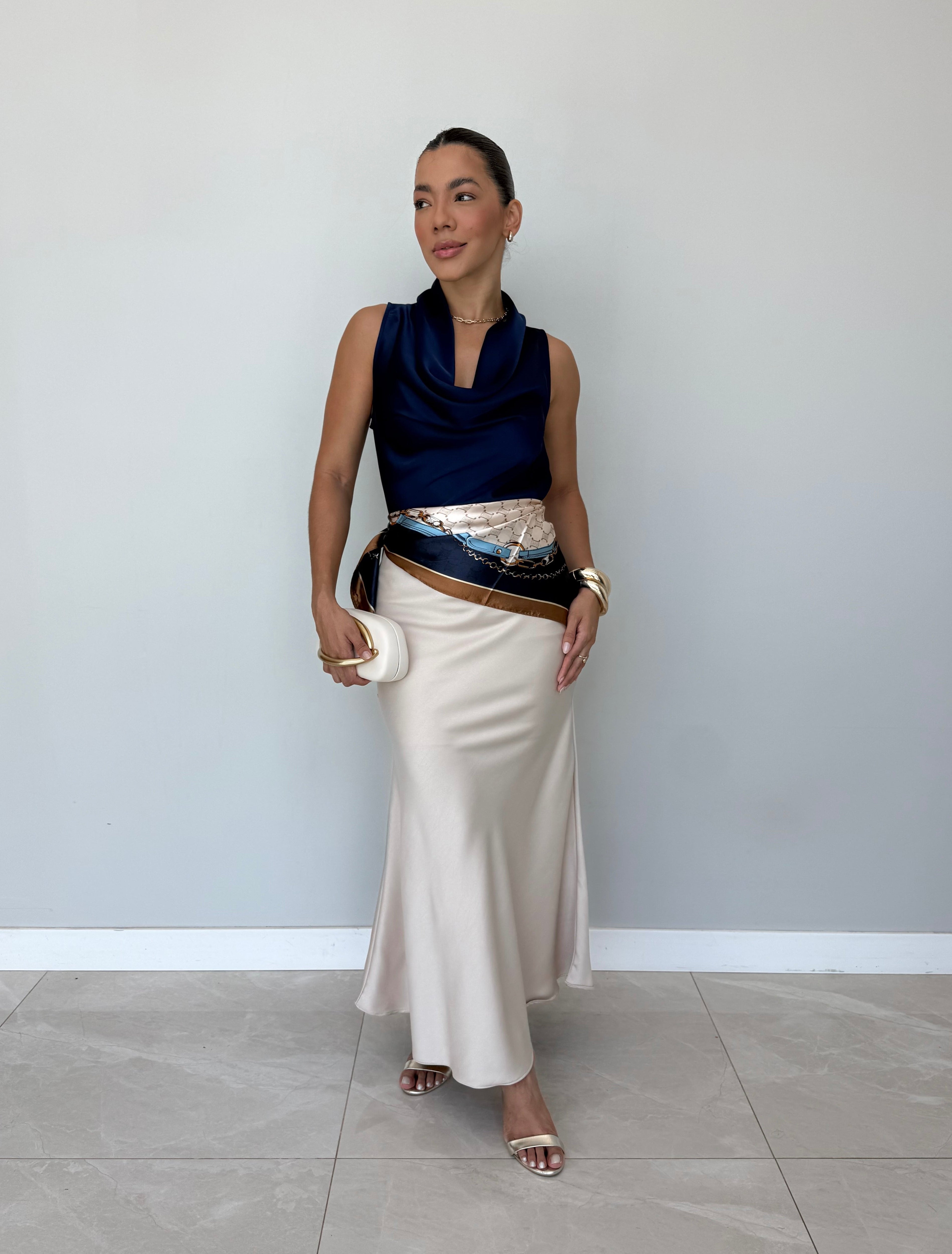 Blusa Cetim Nara