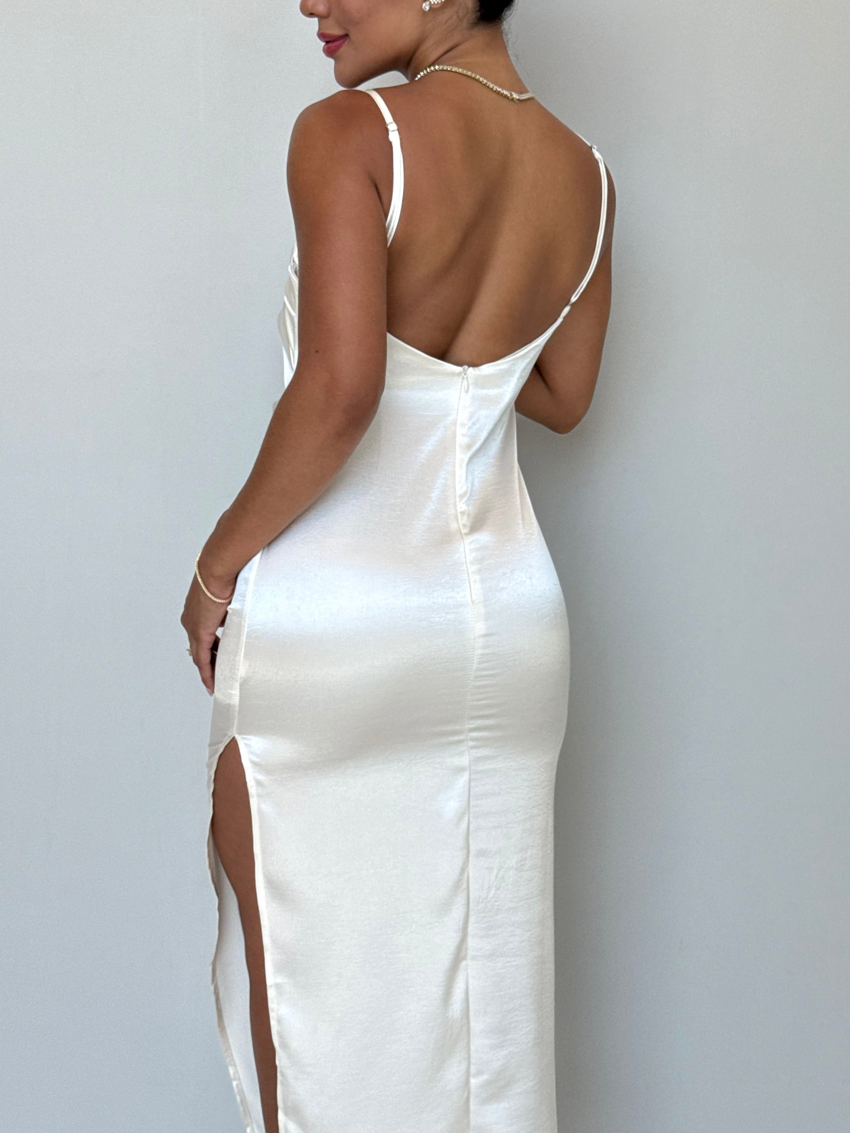 Vestido Midi Acetinado Ester