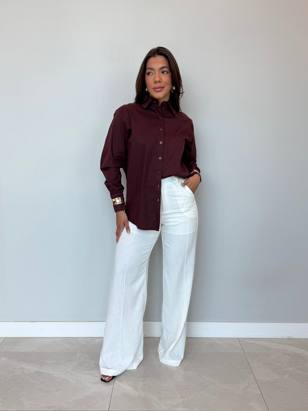 Calça Pantalona Linho Agatha