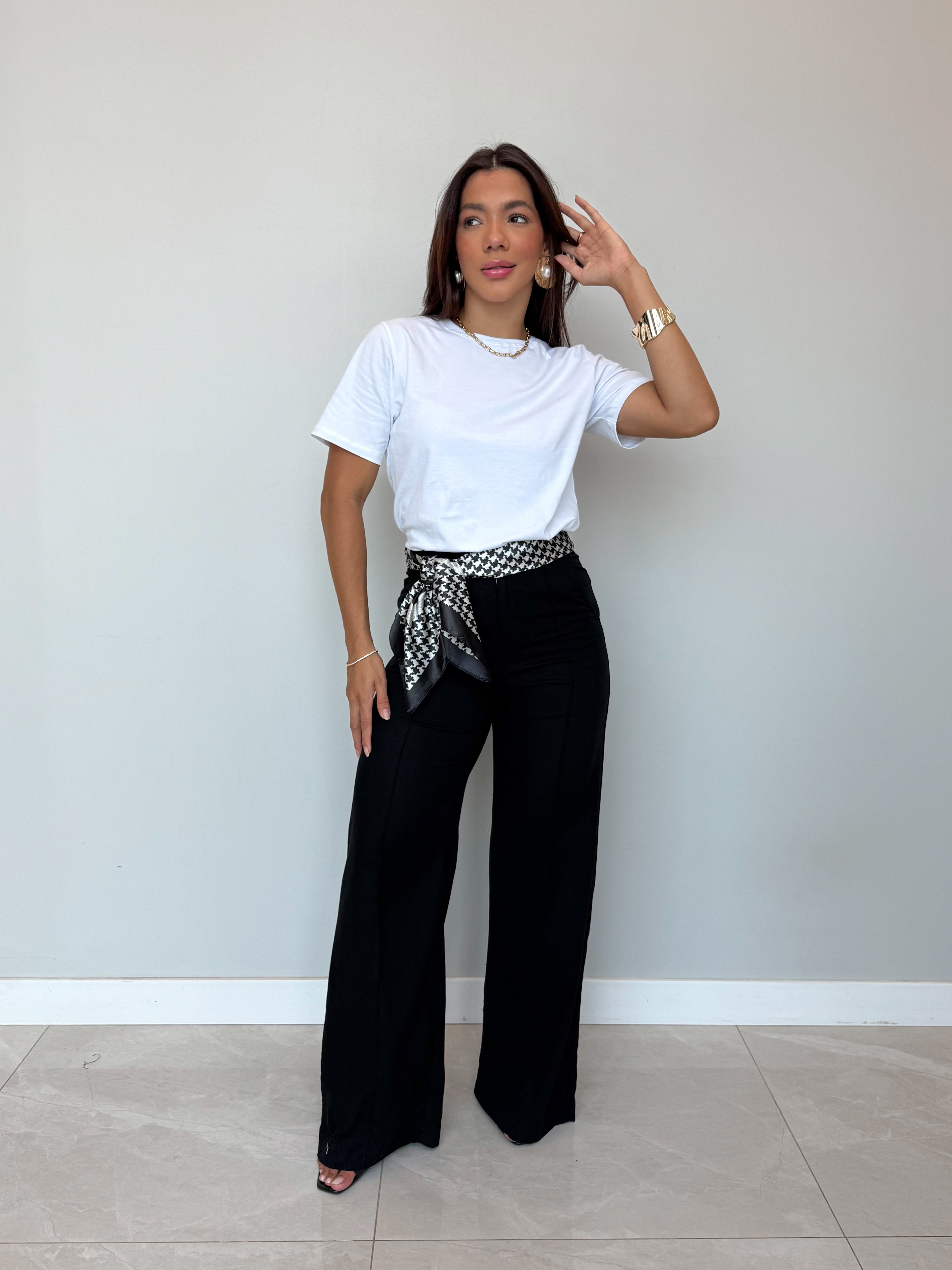 Calça Pantalona Linho Agatha